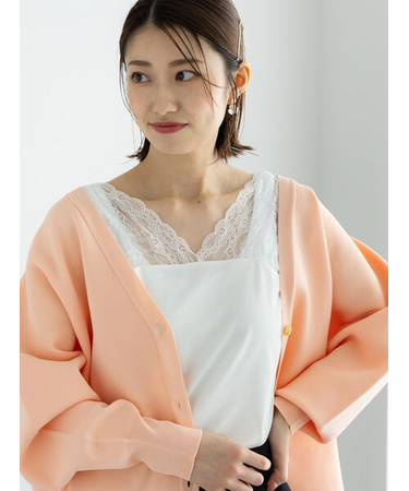 前後2WAYレースネックタンクトップ