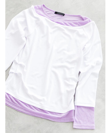 レイヤードテレコトップス