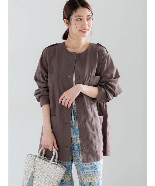 ノーカラーサファリジャケット《2026 spring catalog item》｜テチチの