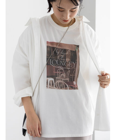 フォトプリントロングスリーブTシャツ