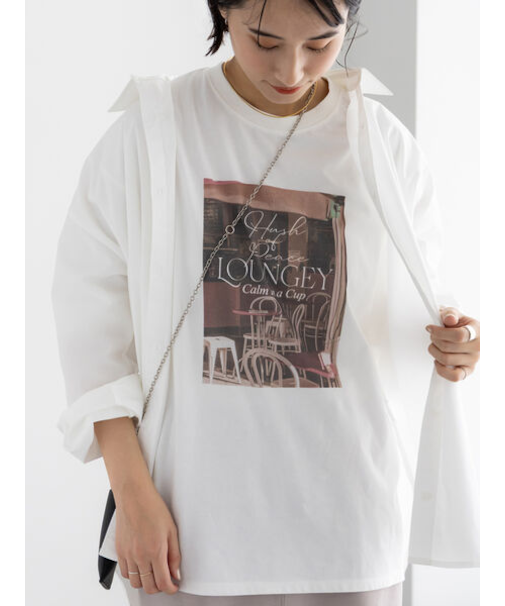 フォトプリントロングスリーブTシャツ