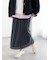 レース×チュールレイヤードスカート