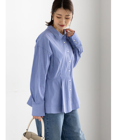 ペプラムシャツ