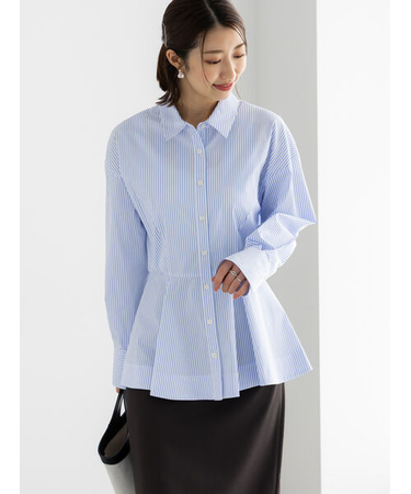 ペプラムシャツ