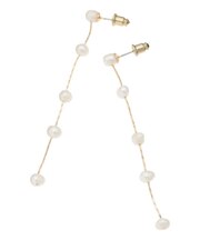 パールロングチェーンピアス