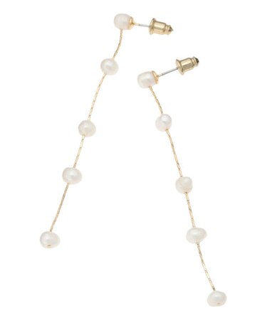 パールロングチェーンピアス