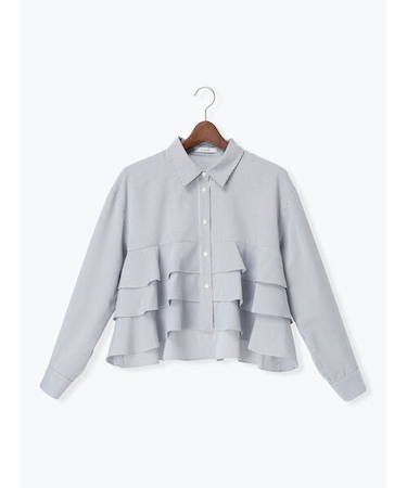 ティアードフリルクロップトシャツ