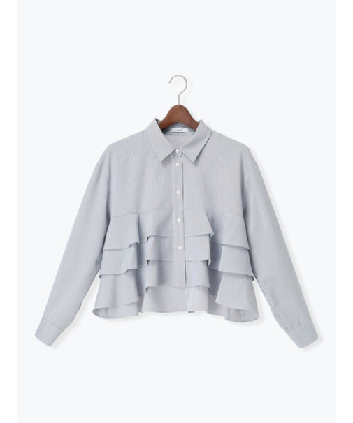 ティアードフリルクロップトシャツ