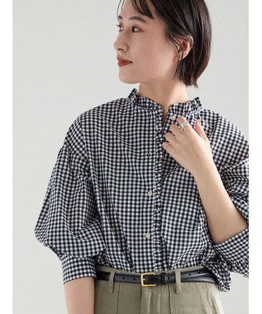 パターンアソートスタンドフリルブラウス