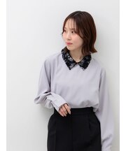 レースカラーブラウス