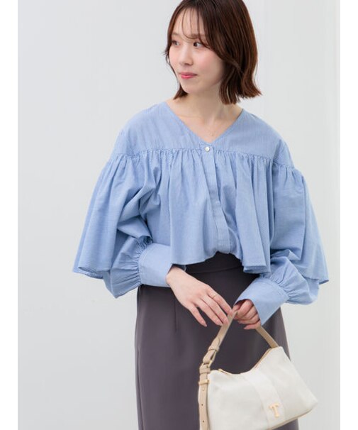 ビッグフリルブラウス