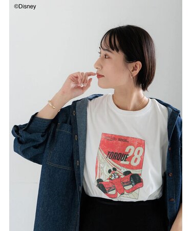 【Disney】MICKEY/フロントプリントTシャツ