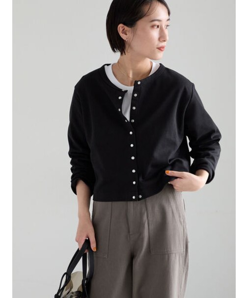 カットソークルーネックカーディガン