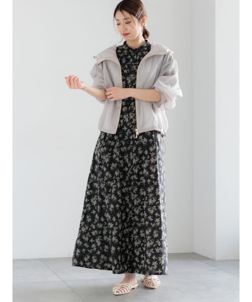 【LIBERTY FABRICS】ウエストタックワンピース