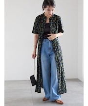 【LIBERTY FABRICS】ウエストタックワンピース