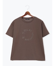 ラインストーンサークルロゴTシャツ