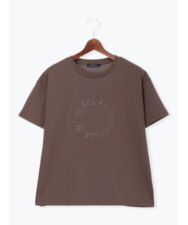 ラインストーンサークルロゴTシャツ
