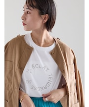 ラインストーンサークルロゴTシャツ