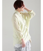 シアーストライプシャツ