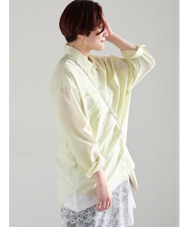 シアーストライプシャツ