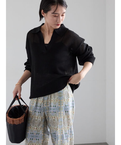 メッシュスキッパーポロニット