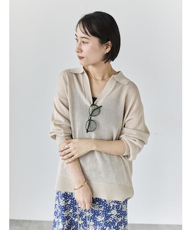 メッシュスキッパーポロニット