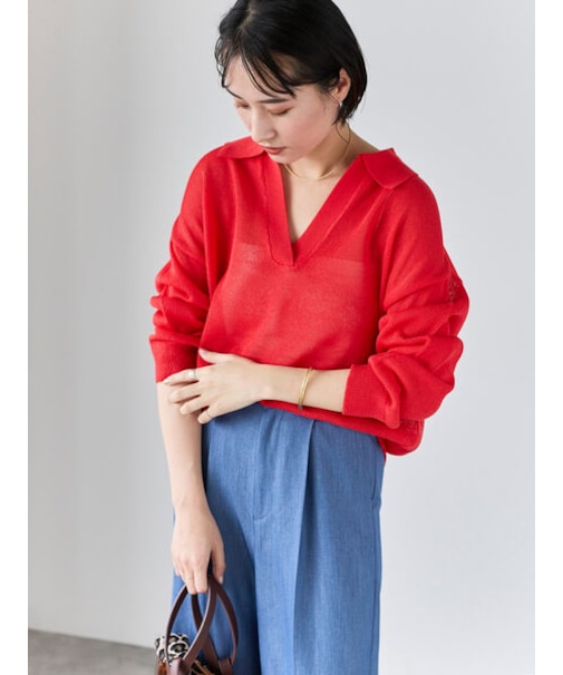 メッシュスキッパーポロニット