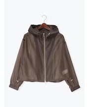 ショートシアーフーディーブルゾン