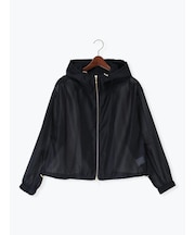 ショートシアーフーディーブルゾン