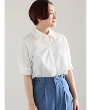 ミニフリルトリムカラーブラウス