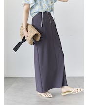 フロントZIPトリコットタイトスカート