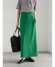 フロントZIPトリコットタイトスカート