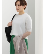 14G天竺ハーフスリーブニットプルオーバー