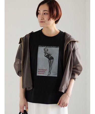 マリリンモンローモノクロフォトTシャツ