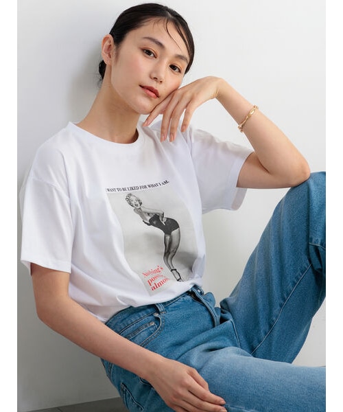 マリリンモンローモノクロフォトTシャツ｜テチチの通販｜&mall（アンド