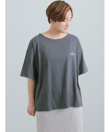 胸刺繍&バックプリントBIGTシャツ
