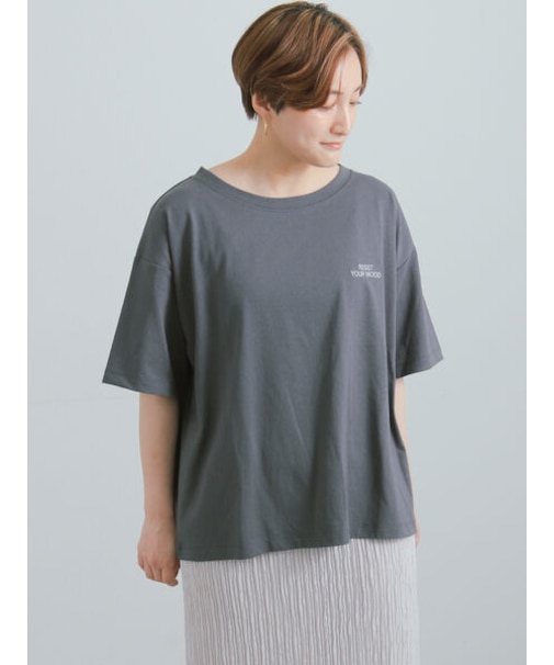 胸刺繍&バックプリントBIGTシャツ