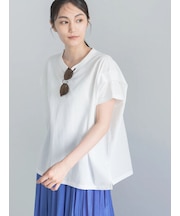 【接触冷感】ショルダータックTシャツ