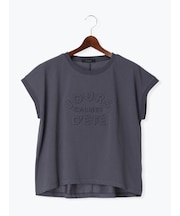 【接触冷感】エンボスロゴフレンチスリーブTシャツ