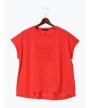 【接触冷感】エンボスロゴフレンチスリーブTシャツ