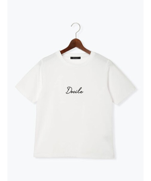 【接触冷感】パール&刺繍ロゴコンパクトTシャツ