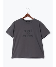 【接触冷感】ステッチ刺繍ロゴレギュラーTシャツ