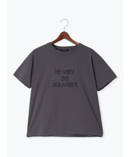 【接触冷感】ステッチ刺繍ロゴレギュラーTシャツ