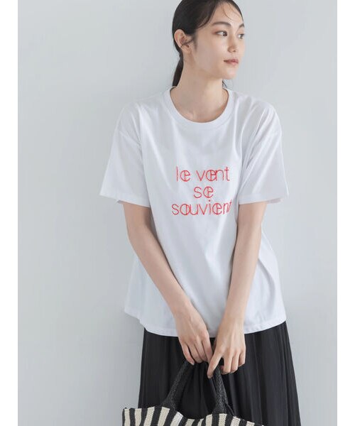 接触冷感】ステッチ刺繍ロゴレギュラーTシャツ｜テチチの通販｜&mall