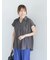 【7色展開】シャンブレーボイルフレンチスリーブシャツ