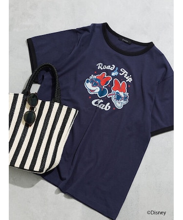 【Disney】MICKEY&FRIENDS/リンガーTシャツ