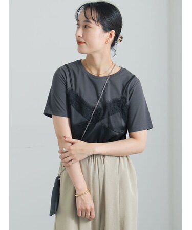 サテンキャミドッキングTシャツ