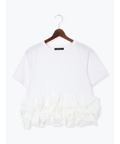 ナイロンフリルドッキングTシャツ