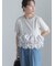 ナイロンフリルドッキングTシャツ