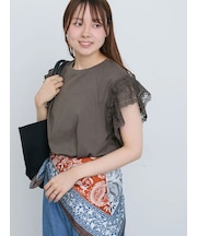 レーススリーブTシャツ